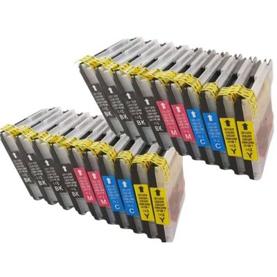 Zestaw 20x tusz do Brother LC980 LC1100 XL DCP-195C DCP-365CN DCP-395CN DCP-145C MFC-790CW zamienniki Zestaw 20x tusz do Brother LC980 LC1100 XL DCP-195C DCP-365CN DCP-395CN DCP-145C MFC-790CW zamienniki
