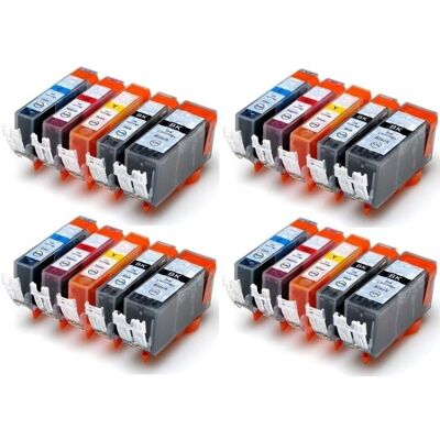 Zestaw 20X Tusz Do Canon Pgi 520 Cli 521 Xl Pixima Mp640 Mp550 Mp560 Mp620 Mp630 Cmyk Zamienniki Zestaw 20X Tusz Do Canon Pgi 520 Cli 521 Xl Pixima Mp640 Mp550 Mp560 Mp620 Mp630 Cmyk Zamienniki