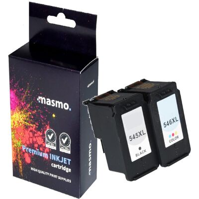 Zestaw 2X Tusz Masmo Do Canon Pg 545 Cl 546 Ip2850 Mg2450 Mg2455 Mg2950 Cmyk Zestaw 2X Tusz Masmo Do Canon Pg 545 Cl 546 Ip2850 Mg2450 Mg2455 Mg2950 Cmyk