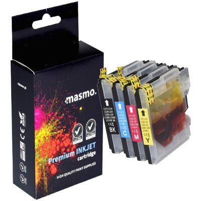Zestaw 4X Tusz Masmo Do Brother Lc980 Lc1100 Dcp-195C Dcp-365Cn Dcp-395Cn Dcp-145C Mfc-790Cw Cmyk Zestaw 4X Tusz Masmo Do Brother Lc980 Lc1100 Dcp-195C Dcp-365Cn Dcp-395Cn Dcp-145C Mfc-790Cw Cmyk