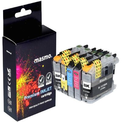 Zestaw 5X Tusz Masmo Do Brother Lc123 Dcp-J132W Dcp-J152W Mfc J6520Dw J6920Dw Cmyk Zamienniki Zestaw 5X Tusz Masmo Do Brother Lc123 Dcp-J132W Dcp-J152W Mfc J6520Dw J6920Dw Cmyk Zamienniki