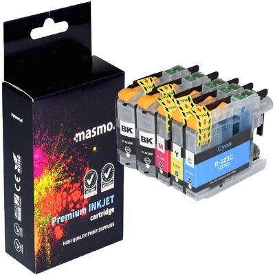 Zestaw 5X Tusz Masmo Do Brother Lc223 Dcp-J4120Dw Dcp-J562Dw Mfc-J5320Dw J5620Dw Cmyk Zestaw 5X Tusz Masmo Do Brother Lc223 Dcp-J4120Dw Dcp-J562Dw Mfc-J5320Dw J5620Dw Cmyk