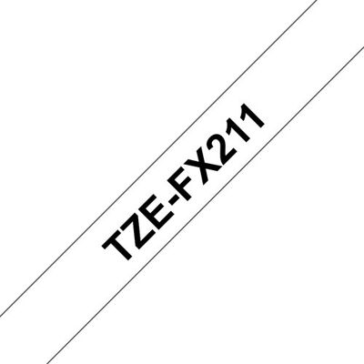 Brother Tze-Fx211 Taśmy Do Etykietowania Czarny Na Białym Brother Tze-Fx211 Taśmy Do Etykietowania Czarny Na Białym