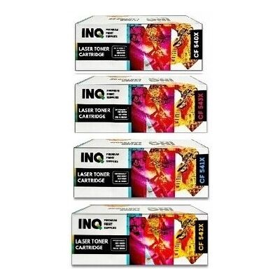 INQ HP 203X CF540X Zestaw Tonerów CMYK Toner do M254dw M280nw M281fdw INQ HP 203X CF540X Zestaw Tonerów CMYK Toner do M254dw M280nw M281fdw