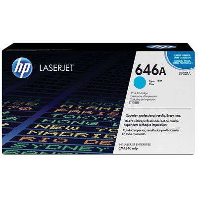 Oryginalny toner HP 646A CF031A Cyan do HP Color LaserJet Enterprise CM4540 Oryginalny toner HP 646A CF031A Cyan do HP Color LaserJet Enterprise CM4540