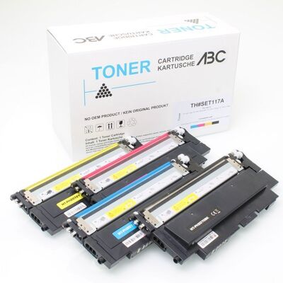 Toner ABC do HP 117A Czarny, Czerwony, Niebieski, Żółty Wydajne Drukowanie Toner ABC do HP 117A Czarny, Czerwony, Niebieski, Żółty Wydajne Drukowanie