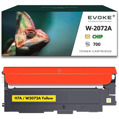 Evoke Toner do drukarki HP 117A żółty 700 stron W2072A Evoke Toner do drukarki HP 117A żółty 700 stron W2072A
