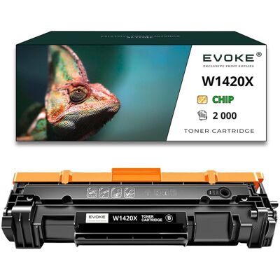 Evoke Toner do drukarki HP W1420X + CHIP czarny 2000 stron W1420A 142A XL Evoke Toner do drukarki HP W1420X + CHIP czarny 2000 stron W1420A 142A XL