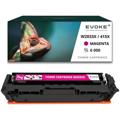 Evoke Toner do drukarki HP W2033X czerwony BEZ CHIPA 6000 stron 415X Evoke Toner do drukarki HP W2033X czerwony BEZ CHIPA 6000 stron 415X