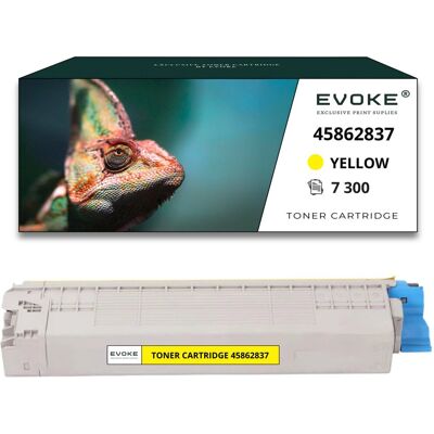 Evoke Toner do drukarki OKI MC853 żółty 7300 stron 45862837 Evoke Toner do drukarki OKI MC853 żółty 7300 stron 45862837