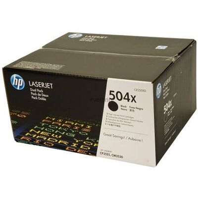 Toner Hp 504x Ce250xd Black Cp3525 Cm3530 Dwupak 2 X 10 500 Stron Toner Hp 504x Ce250xd Black Cp3525 Cm3530 Dwupak 2 X 10 500 Stron