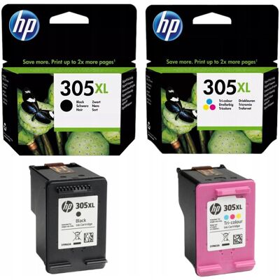 Tusz HP 305XL Black + CMY 3YM62AE 3YM63AE Zestaw do DeskJet 2320 2710 2720 Tusz HP 305XL Black + CMY 3YM62AE 3YM63AE Zestaw do DeskJet 2320 2710 2720