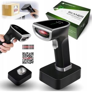 ELECTRONICA 4U Bezprzewodowy skaner czytnik kodów kreskowych QR 1D 2D z bazą ładującą ELECTRONICA 4U Bezprzewodowy skaner czytnik kodów kreskowych QR 1D 2D z bazą ładującą