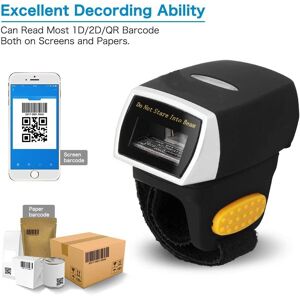 Kim-Tech BEZPRZEWODOWY SKANER KODÓW KRESKOWYCH NA PALEC 1D 2D QR AZTEC MAXICODE 2.4G I BLUETOOTH Kim-Tech BEZPRZEWODOWY SKANER KODÓW KRESKOWYCH NA PALEC 1D 2D QR AZTEC MAXICODE 2.4G I BLUETOOTH