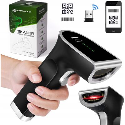 ELECTRONICA 4U Bezprzewodowy skaner czytnik kodów kreskowych QR 1D 2D USB 6700DW ELECTRONICA 4U Bezprzewodowy skaner czytnik kodów kreskowych QR 1D 2D USB 6700DW
