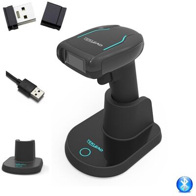 Kim-Tech Skaner kodów kreskowych 1D 2D QR Aztec 2.4G Bluetooth kabel z bazą Kim-Tech Skaner kodów kreskowych 1D 2D QR Aztec 2.4G Bluetooth kabel z bazą