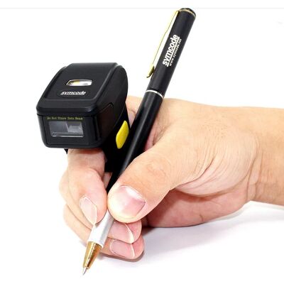 Symcode Skaner Kodów Kreskowych Qr Pierścieniowy Na Palec Bluetooth I Kabel Usb Z Mini Pendrivem Symcode Skaner Kodów Kreskowych Qr Pierścieniowy Na Palec Bluetooth I Kabel Usb Z Mini Pendrivem