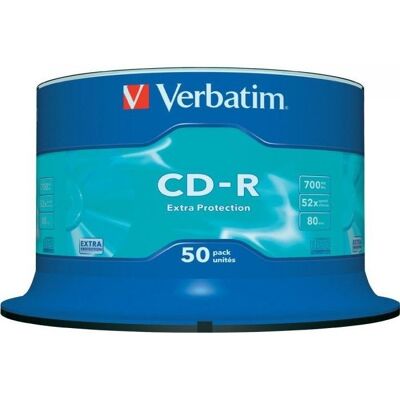 Płyta CD-R 700MB VERBATIM cake (50) Extra Protection 43351 Płyta CD-R 700MB VERBATIM cake (50) Extra Protection 43351