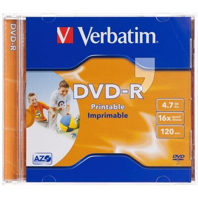 Płyty DVD-R VERBATIM AZO Printable, 4.7 GB, 16x, 10 szt. Płyty DVD-R VERBATIM AZO Printable, 4.7 GB, 16x, 10 szt.