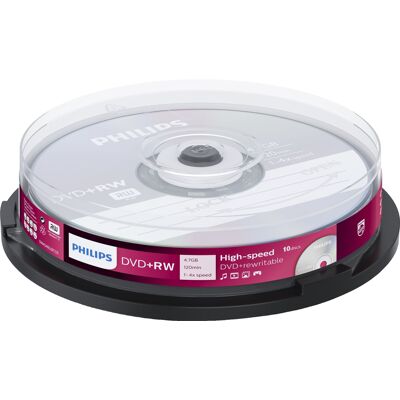 Płyta Dvd+rw Philips Dw4s4b10f/10 4,7 Gb 120 Minut 10 Sztuk Płyta Dvd+rw Philips Dw4s4b10f/10 4,7 Gb 120 Minut 10 Sztuk