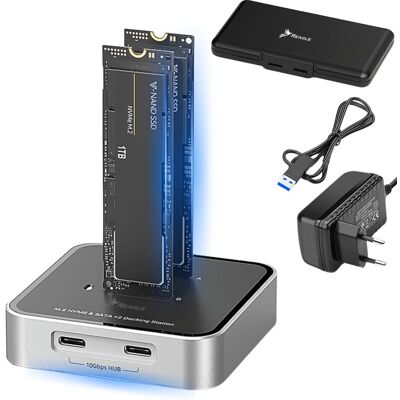 ADAPTER SSD m.2 NVME PCIe SATA NGFF KIESZEŃ NA 2 DYSKI M2 USB 3.2 USB-C REAGLE ADAPTER SSD m.2 NVME PCIe SATA NGFF KIESZEŃ NA 2 DYSKI M2 USB 3.2 USB-C REAGLE