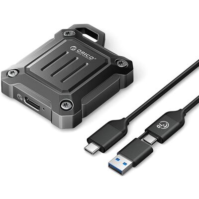 Obudowa zewnętrzna na dysk SSD M.2 2230 NVME Orico XAM2 USB-C 3.2 taktyczna - czarna Obudowa zewnętrzna na dysk SSD M.2 2230 NVME Orico XAM2 USB-C 3.2 taktyczna - czarna