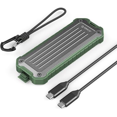 Obudowa zewnętrzna na dysk SSD M.2 (SATA/NVMe) ORICO USB-C 3.2 Wzmocniona kieszeń taktyczna - szaro-zielona (OTPX-G2) Obudowa zewnętrzna na dysk SSD M.2 (SATA/NVMe) ORICO USB-C 3.2 Wzmocniona kieszeń taktyczna - szaro-zielona (OTPX-G2)