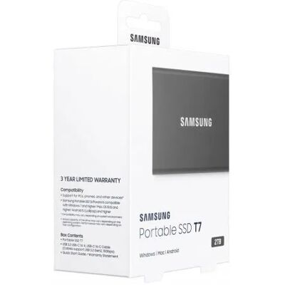 Dysk Samsung Ssd T7 Portable 2tb Mu-Pc2t0t/ww Szary Dysk Samsung Ssd T7 Portable 2tb Mu-Pc2t0t/ww Szary