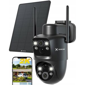 Inny producent COCOCAM Kamera Zewnętrzna 2K Dual Obiektyw Solar PIR IP66 WiFi 10000mAh Inny producent COCOCAM Kamera Zewnętrzna 2K Dual Obiektyw Solar PIR IP66 WiFi 10000mAh