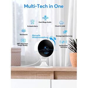 Inny producent ELELINK Kamera Wewnętrzna 2K 3MP WiFi Niania Zwierząt Detekcja Ruchu Inny producent ELELINK Kamera Wewnętrzna 2K 3MP WiFi Niania Zwierząt Detekcja Ruchu
