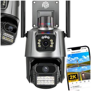 ZAM KAMERA ZEWNĘTRZNA WIFI OBROTOWA IP PODWÓJNA 2K 2x2MPx APLIKACJA I ALARM ZAM KAMERA ZEWNĘTRZNA WIFI OBROTOWA IP PODWÓJNA 2K 2x2MPx APLIKACJA I ALARM