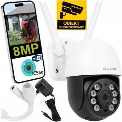 Kamera BLOW WiFi 8MP I-308 ICSEE Obrotowa PTZ WEWNĘTRZNA, ZEWNĘTRZNA Kamera BLOW WiFi 8MP I-308 ICSEE Obrotowa PTZ WEWNĘTRZNA, ZEWNĘTRZNA