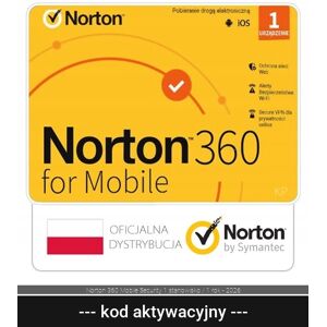 Symantec Norton 360 Mobile Security 1 stanowisko / 1 rok - 2026 Symantec Norton 360 Mobile Security 1 stanowisko / 1 rok - 2026