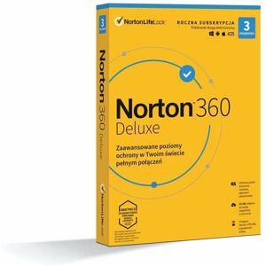 Inny producent Program antywirusowy Norton 360 Deluxe ESD Licencja na 1 rok dla 3 użytkowników Inny producent Program antywirusowy Norton 360 Deluxe ESD Licencja na 1 rok dla 3 użytkowników