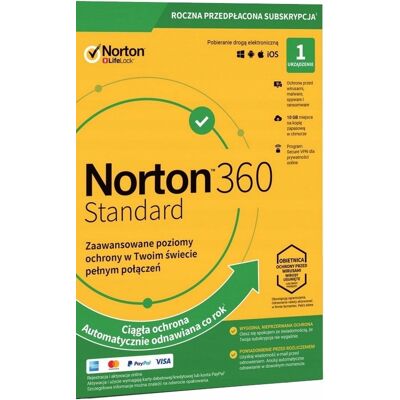 Inny producent Antywirus NORTON 360 Standard VPN 10GB 1PC 1 rok KLUCZ ESD ELEKTRONICZNY Inny producent Antywirus NORTON 360 Standard VPN 10GB 1PC 1 rok KLUCZ ESD ELEKTRONICZNY
