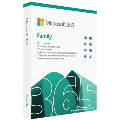 Microsoft 365 Family licencja na 1 rok Microsoft 365 Family licencja na 1 rok