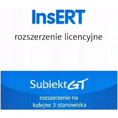 InsERT - Subiekt GT - 3 stanowiska - Pudełko - Rozszerzenie licencji InsERT - Subiekt GT - 3 stanowiska - Pudełko - Rozszerzenie licencji
