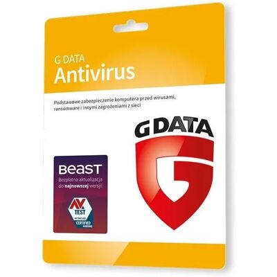 Oprogramowanie G Data Antivirus 2pc 1rok Karta-Klucz Oprogramowanie G Data Antivirus 2pc 1rok Karta-Klucz