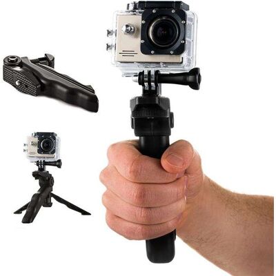 Hurtel Uchwyt z mini statywem do kamer sportowych GoPro SJCAM czarny Hurtel Uchwyt z mini statywem do kamer sportowych GoPro SJCAM czarny