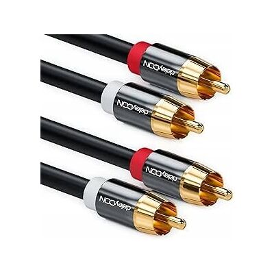 Inny producent deleyCON 1m Kabel RCA - Kabel audio stereo RCA 2x Wtyczki RCA Inny producent deleyCON 1m Kabel RCA - Kabel audio stereo RCA 2x Wtyczki RCA