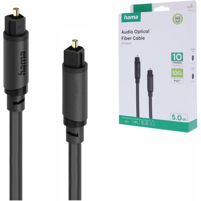 Hama Kabel Optyczny Toslink 500 Cm 5m Audio Przewód Cyfrowy Światłowód Hama Kabel Optyczny Toslink 500 Cm 5m Audio Przewód Cyfrowy Światłowód