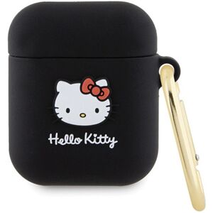 Hello Kitty Silicone 3D Kitty Head - Etui AirPods 1/2 gen (czarny)