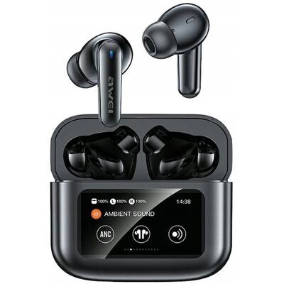 Awei Słuchawki Bluetooth 5.4 T56 Anc Tws + Stacja Dokująca Czarny/black Awei Słuchawki Bluetooth 5.4 T56 Anc Tws + Stacja Dokująca Czarny/black