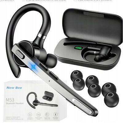 BEZPRZEWODOWA SŁUCHAWKA NEW BEE M53 BLUETOOTH 5.1 DLA KIEROWCÓW BEZPRZEWODOWA SŁUCHAWKA NEW BEE M53 BLUETOOTH 5.1 DLA KIEROWCÓW