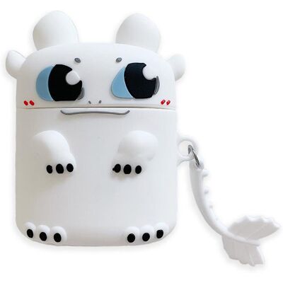 DIAWAY Etui Airpods 1 2 Słuchawki Pokrowiec Biały Smok DIAWAY Etui Airpods 1 2 Słuchawki Pokrowiec Biały Smok