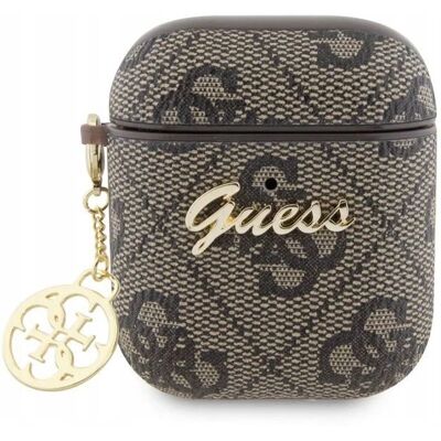 Etui Do Airpods 2, Guess 4g Heart, Case, Futerał, Obudowa, Brązowe Etui Do Airpods 2, Guess 4g Heart, Case, Futerał, Obudowa, Brązowe