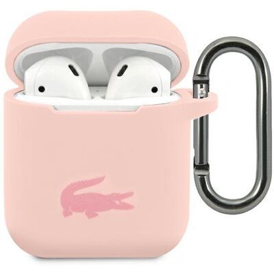Różowa silikonowa osłona Lacoste LCA2SI na AirPods - Etui na słuchawki Różowa silikonowa osłona Lacoste LCA2SI na AirPods - Etui na słuchawki