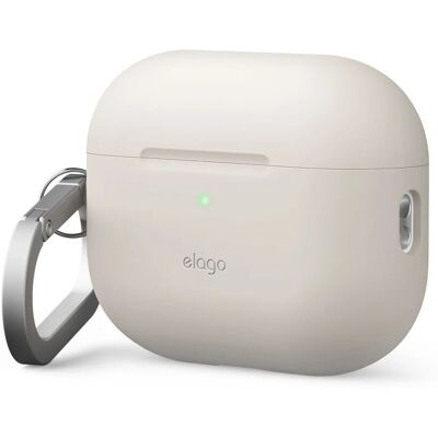 Etui Na Airpods Pro 3 Elago Hang Case, Silikonowe - Beżowe Etui Na Airpods Pro 3 Elago Hang Case, Silikonowe - Beżowe