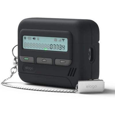 Etui Na Airpods Pro 3 Elago Pager Hang Case, Retro - Czarne Etui Na Airpods Pro 3 Elago Pager Hang Case, Retro - Czarne