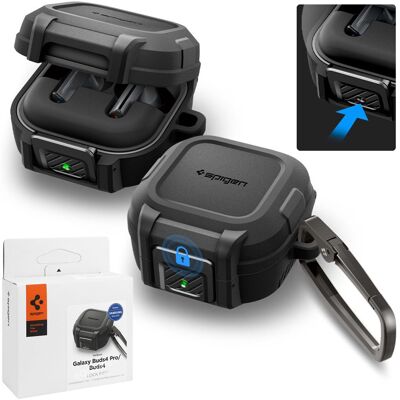 Etui Ochronne Spigen Lock Fit Matte Black Do Samsung Galaxy Buds 4 / 4 Pro , Futerał , Pokrowiec Etui Ochronne Spigen Lock Fit Matte Black Do Samsung Galaxy Buds 4 / 4 Pro , Futerał , Pokrowiec